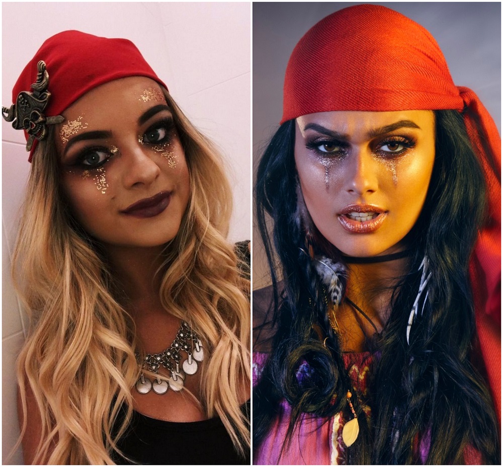 maquillage halloween déguisement pirate femme idées looks