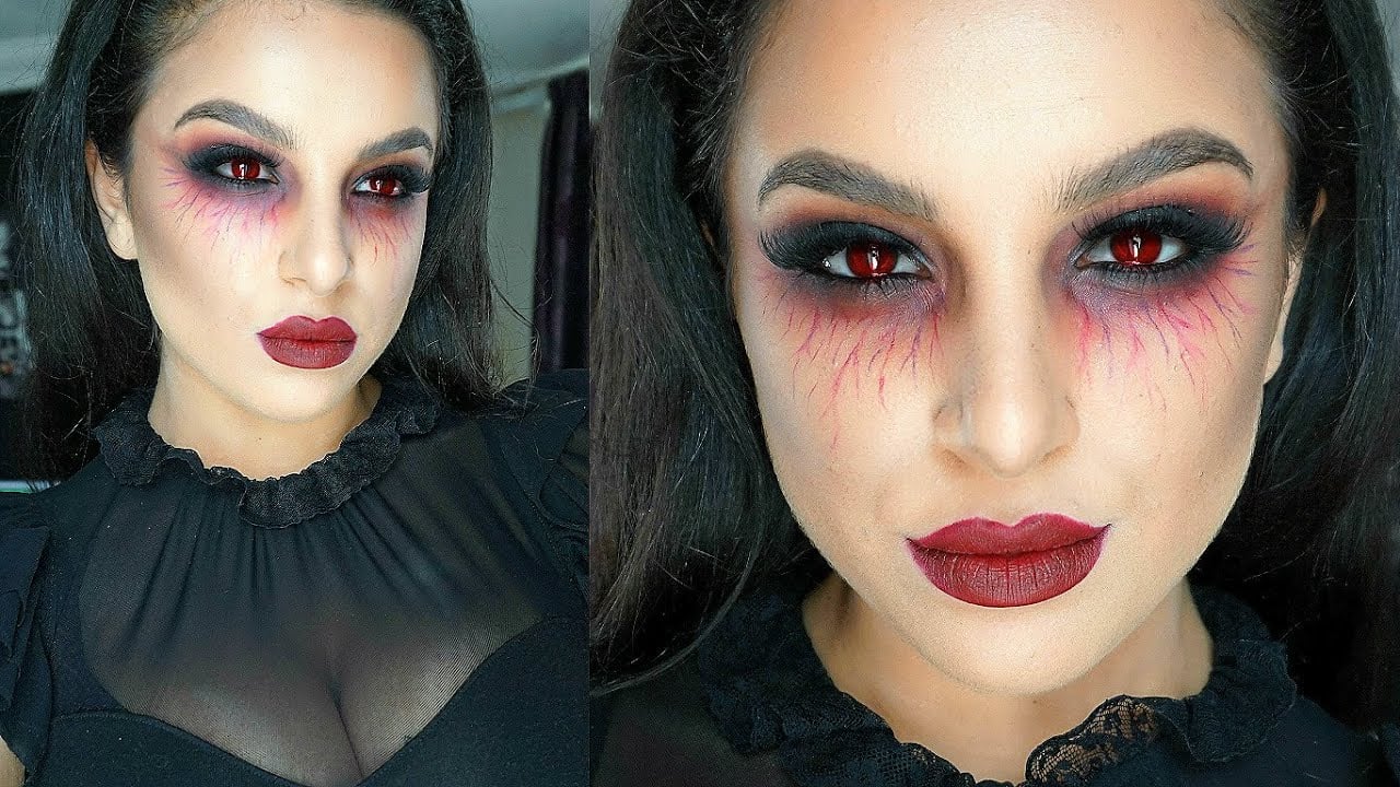 maquillage halloween vampire femme instructions simples
