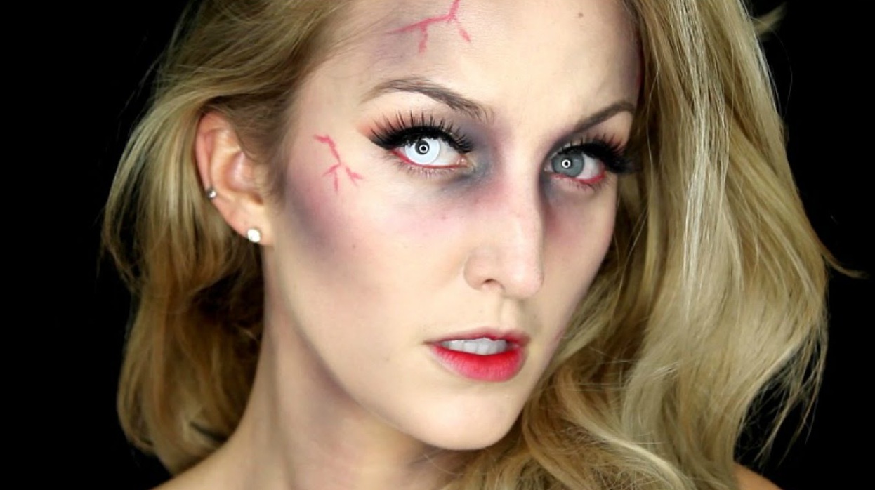maquillage halloween zombie idée facile femme tutoriel simple