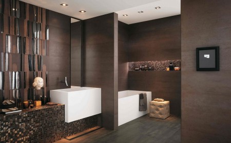 marron salle de bain moderne