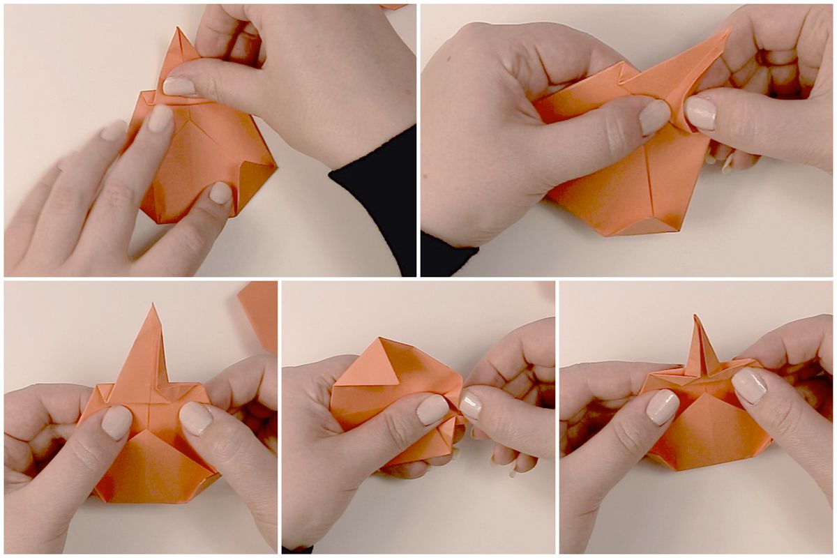 origami Halloween facile comment faire une citrouille tutoriel facile