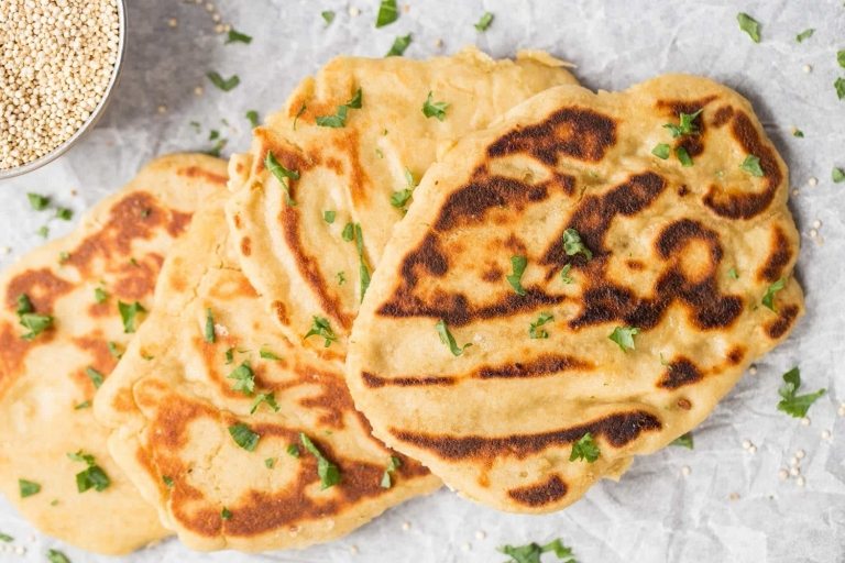 pain naan sans gluten avec farine de quinoa recette facile rapide