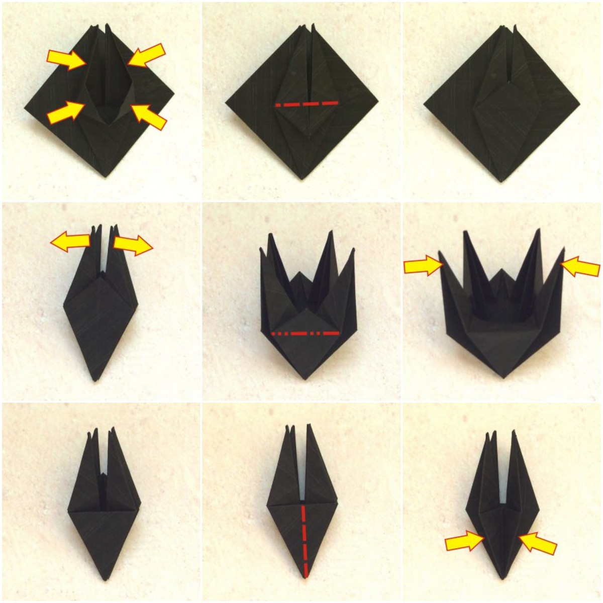tuto origami facile araignée instructions