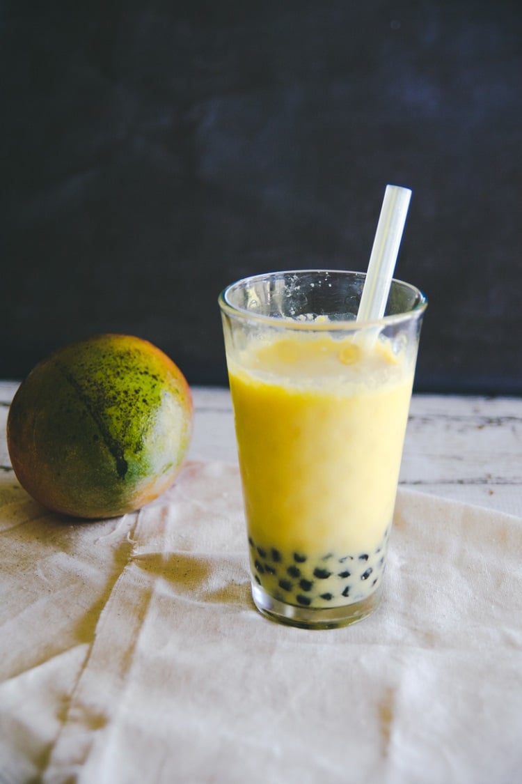 bubble tea au nectar de mangue facile et rapide
