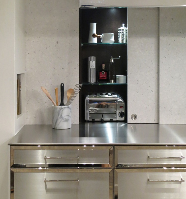 credence cuisine amovible design pratique idee arrangement petits espaces