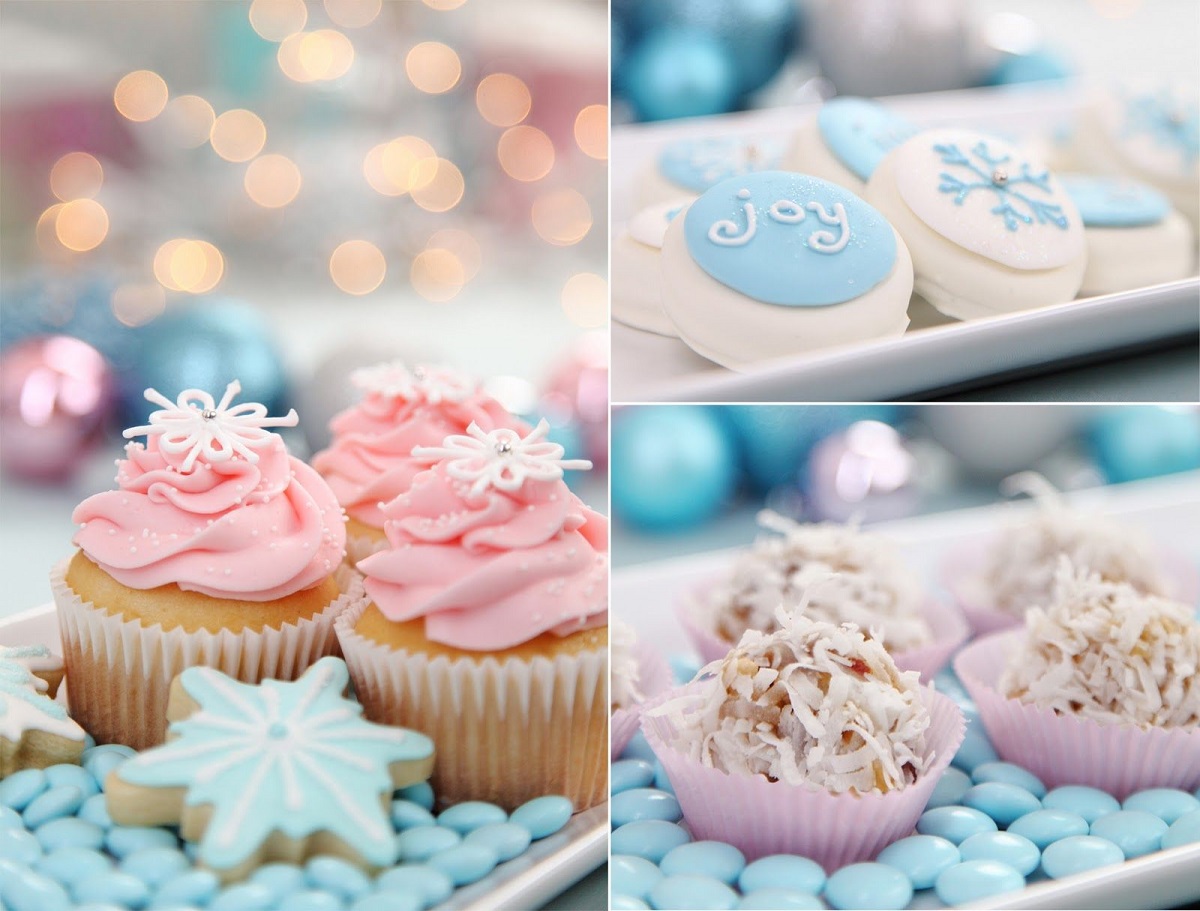 deco noel gourmande en couleurs pastel cupcakes festifs