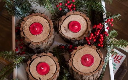 decoration de noel en bois a faire soi meme chandeliers décor naturel