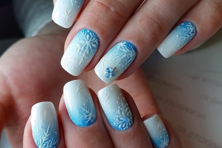 Idee D'ongle En Gel Hiver