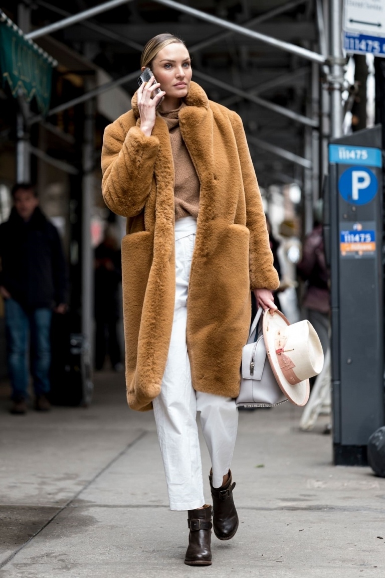 manteau teddy à porter en hiver look élégant femme bureau