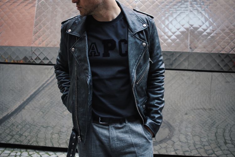 mode homme style parisien blouson en cuir