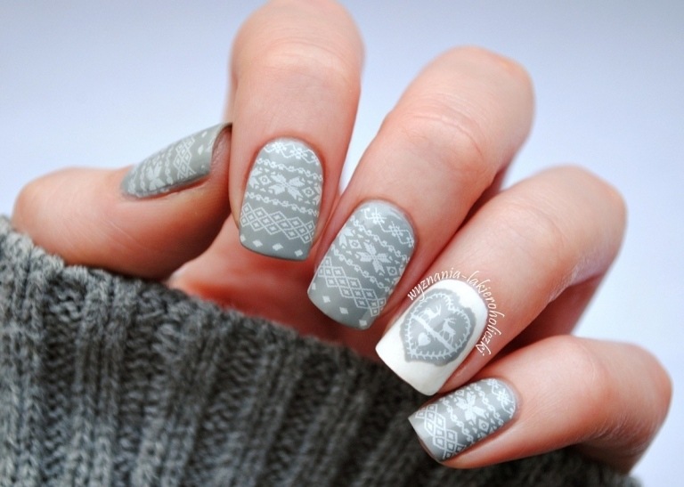 Ongle en gel hiver les couleurs et les motifs à