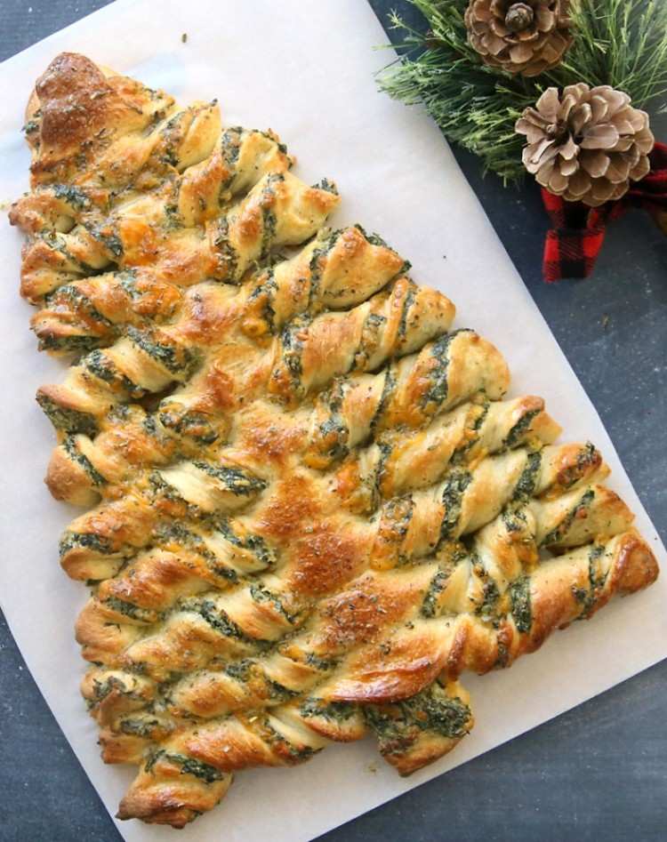 sapin feuilleté au ricotta et pesto idée apéro de Noël