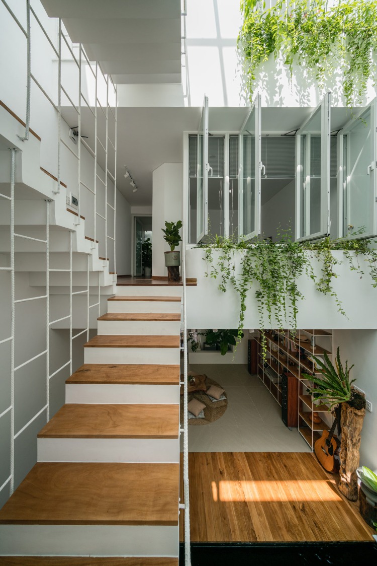 escalier moderne maison d'architecte propice à la détente design sur mesure q concept architecte studio