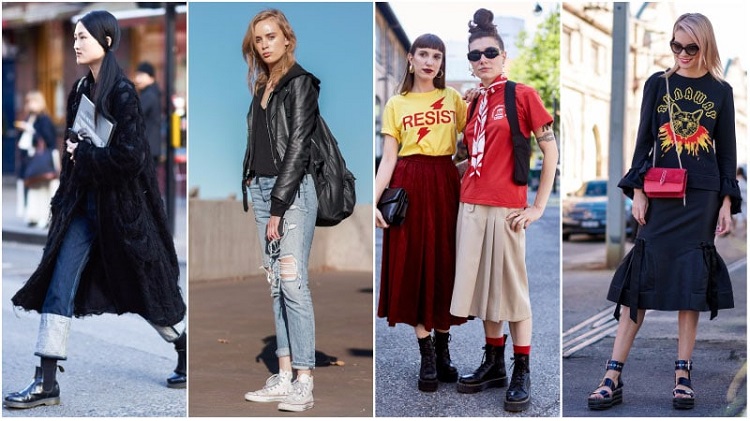 tendance grunge mode femme 2020 looks rock pour le bureau