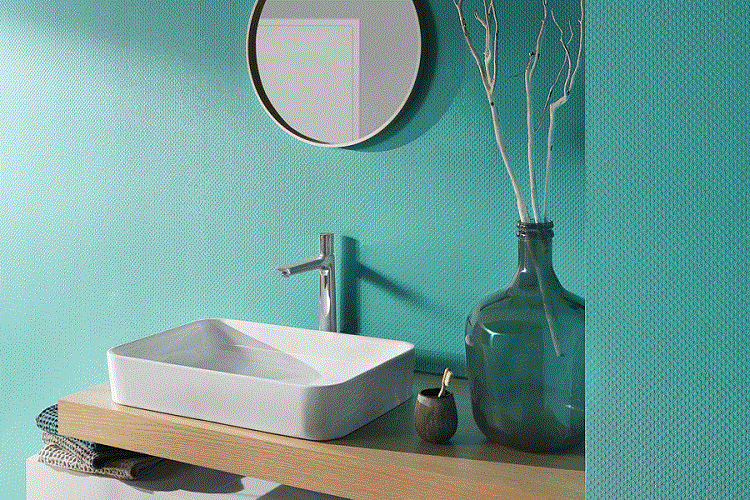 toile de verre et humidité revêtement mural salle de bain papier fibre de verre