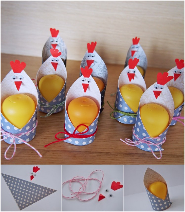 Bricolage poule de Pâques maternelle : tutos détaillés