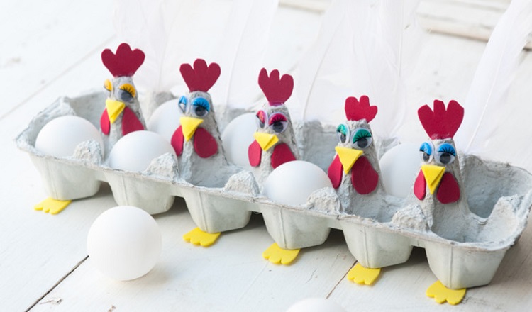 Bricolage poule de Pâques maternelle