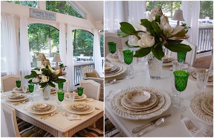 comment dresser la table de mariage déco centre de table en magnolia
