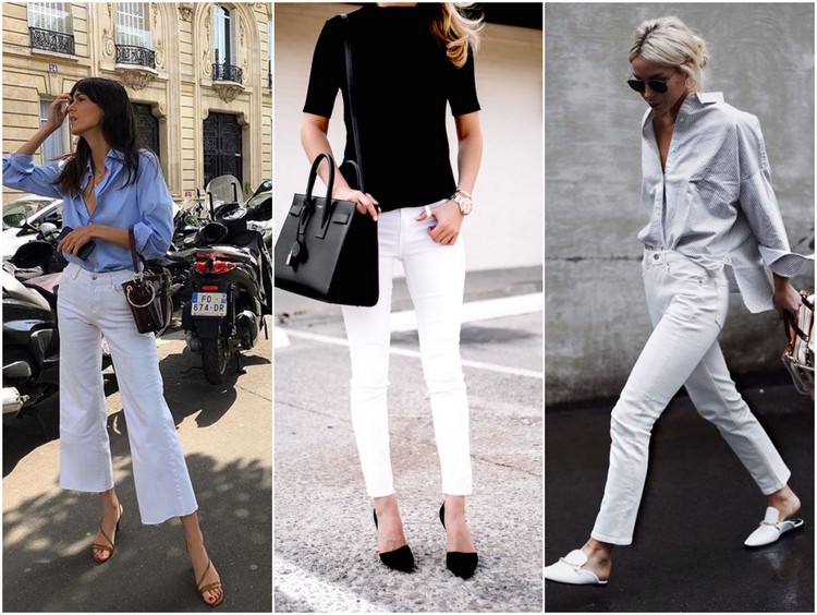Comment porter un jean blanc au printemps ?