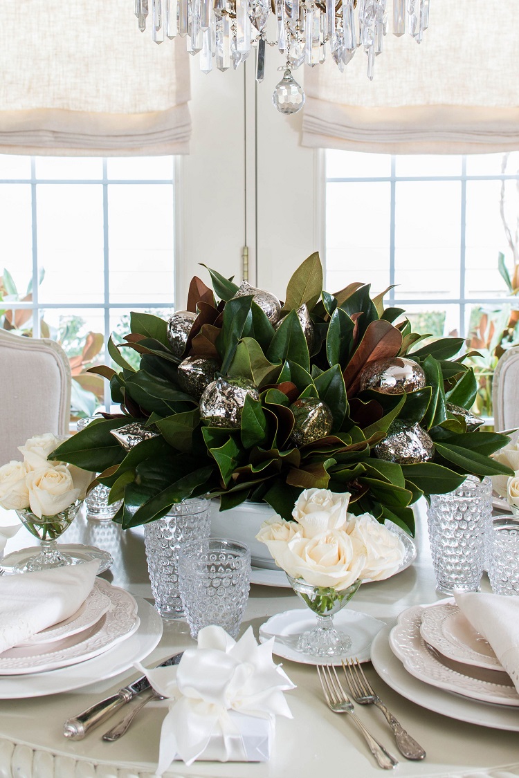 déco mariage printemps centre de table fleurs de magnolia