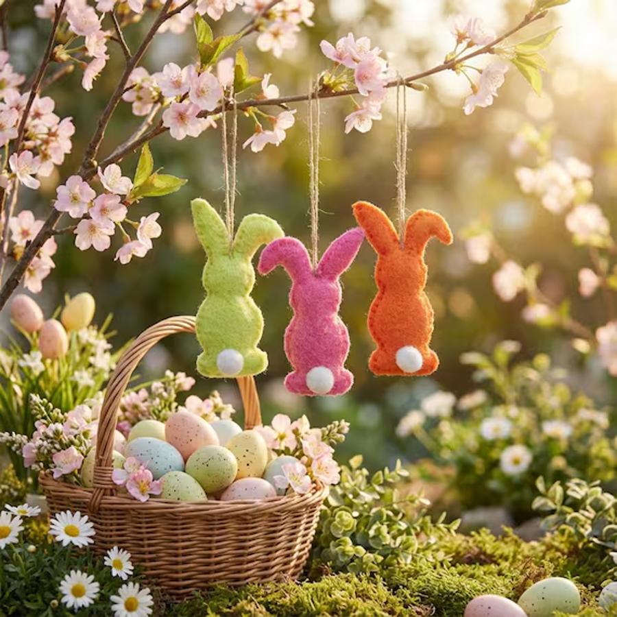 lapins sur arbre de Pâques 2026