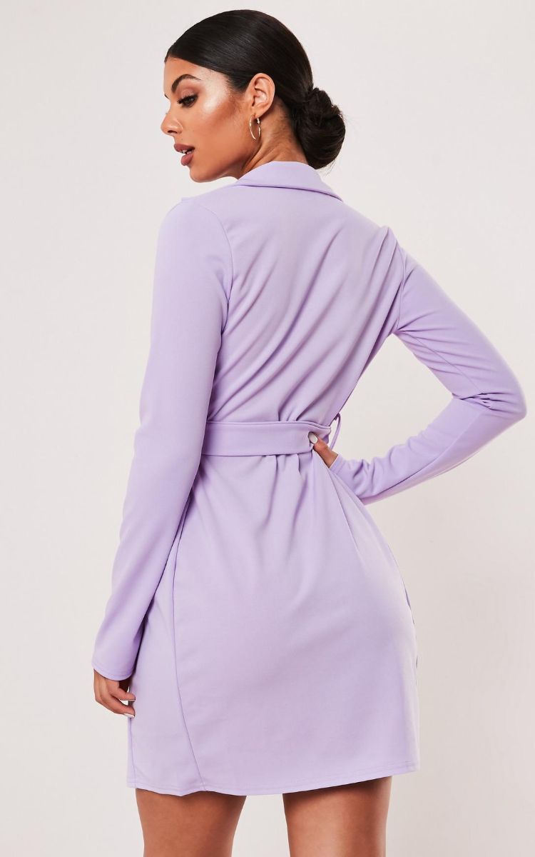 robe blazer femme de couleur violet pâle lavande