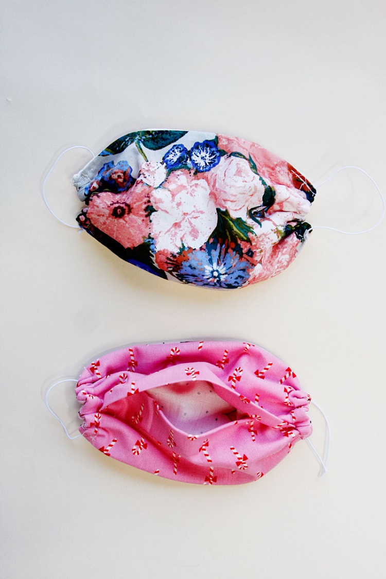 DIY masques de protection pour enfants tissu coloré