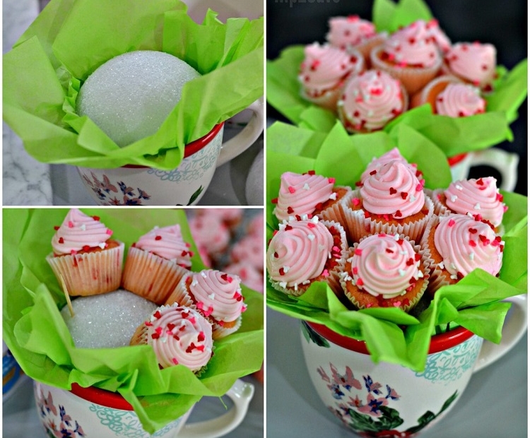 bouquet gourmand diy cupcakes idée bricolage facile fêtes des mères 2020