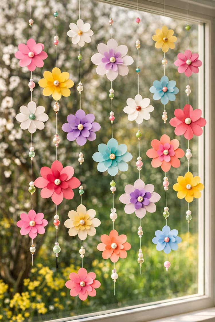 bricolage de printemps en papier à faire avec les enfants