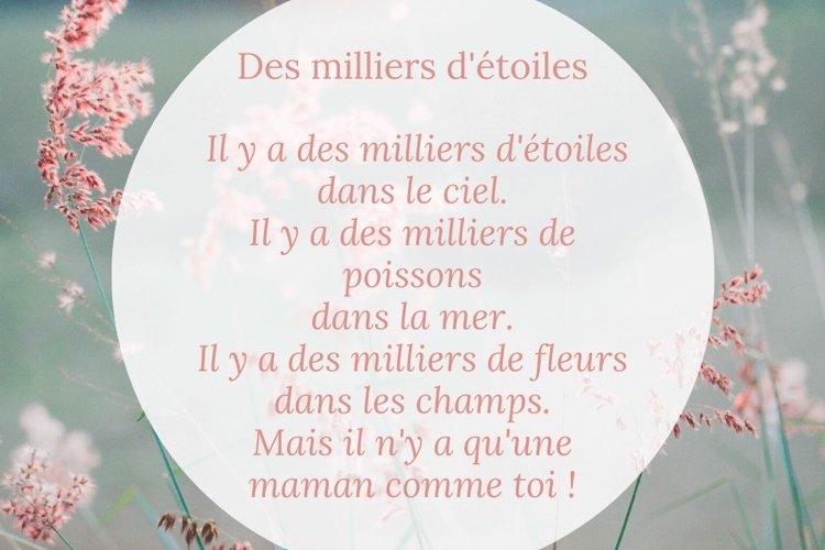 Poèmes fête des mères maternelle à télécharger gratuit