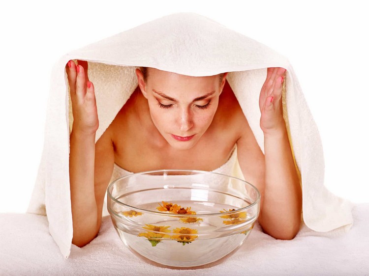sauna facial à la maison nettoyage cutané soin peau