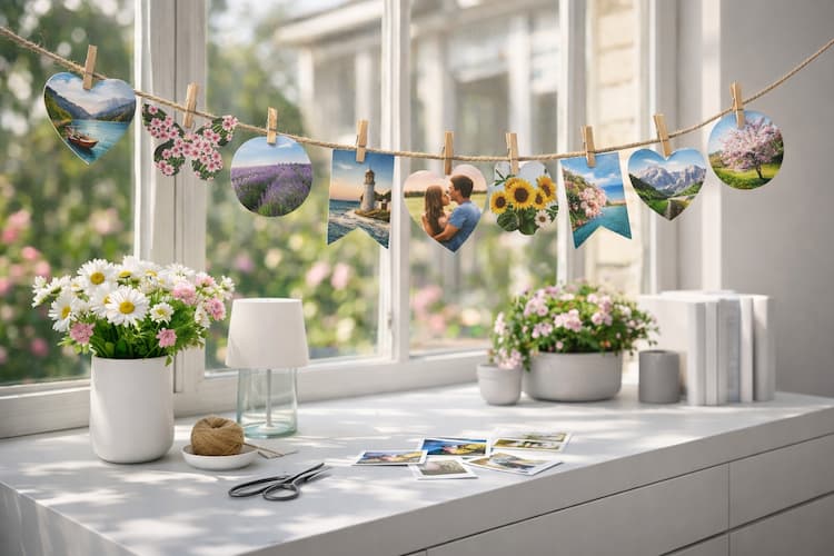 tutoriel guirlande de printemps en papier facile