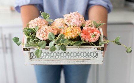 cadeau fête des mères à fabriquer soi-même bouquet cupcakes comestible