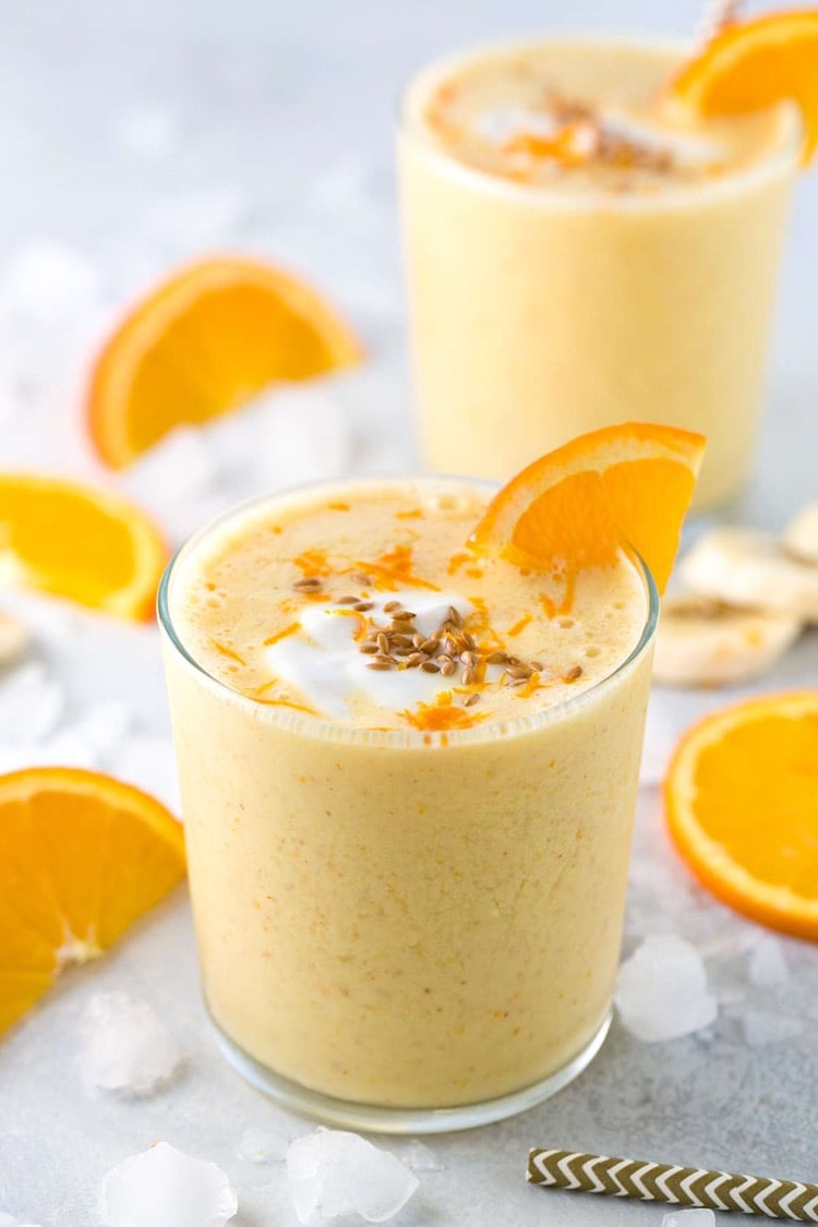 recette smoothie minceur banane orange graines de lin