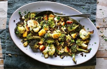 recette épatante de Jamie Oliver brocoli chou-fleur halloumi