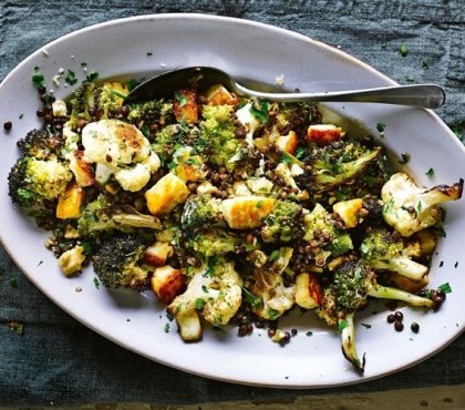 recette épatante de Jamie Oliver brocoli chou-fleur halloumi