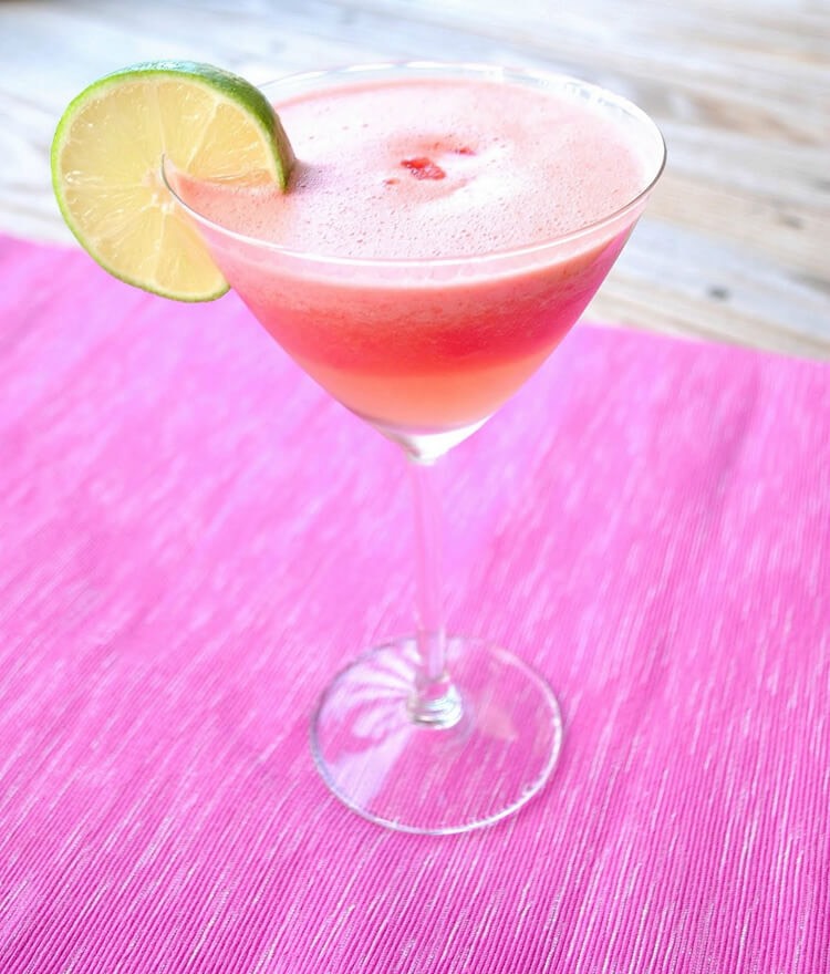 cocktail martini pasteque tranche de lime