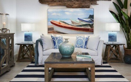 deco salon style bord de mer décoration murale originale meubles cosy