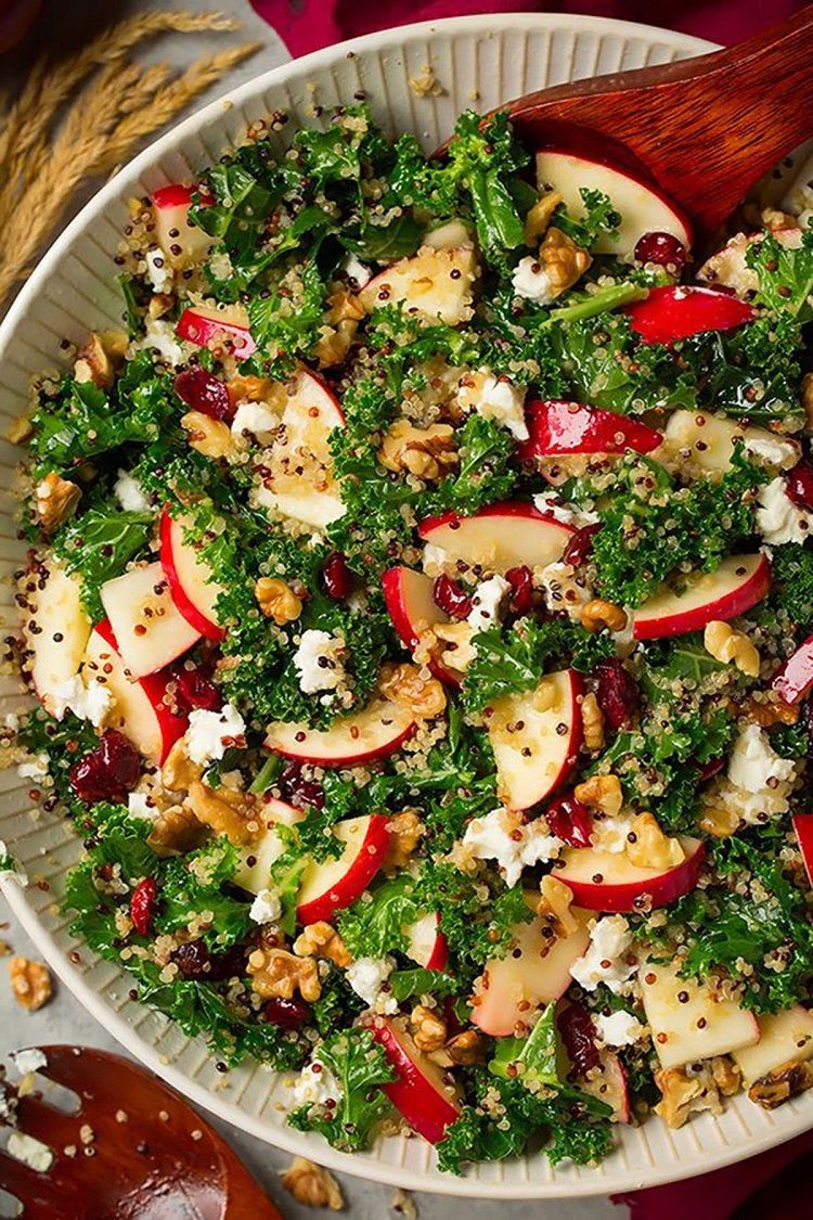 salade de quinoa au chou frisé repas du soir léger