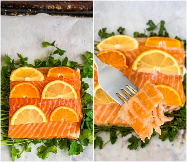 saumon aux agrumes repas léger du soir