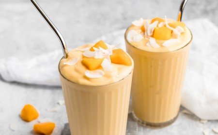 smoothie mangue ananas lait de coco