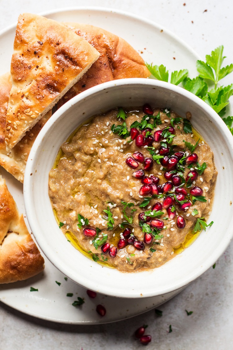 trempette tartinade vegan baba ganoush recette apéro libanais caviar d'aubergine facile
