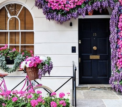 front door flower plante fleurs maison porte idées déco