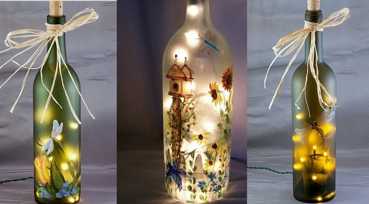 idees decoration avec bouteilles en verre