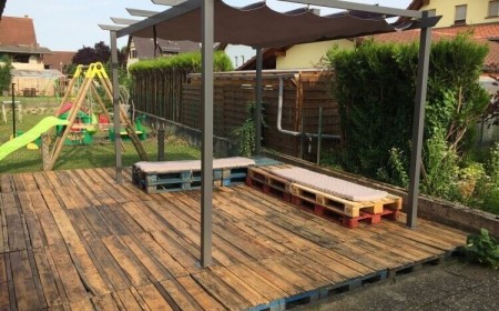 terrasse en palette aire repos jeux