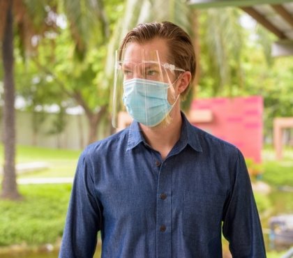 visière de protection masque anti-virus efficacité chaleur coronavirus
