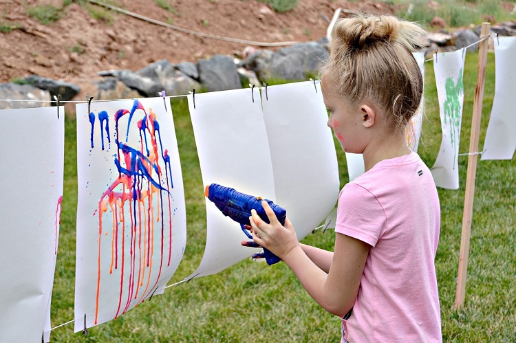 water gun peinture enfants
