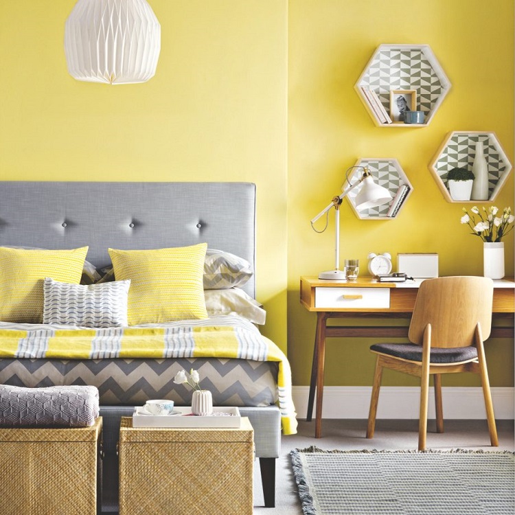 couleurs tendances peinture intérieur jaune citron