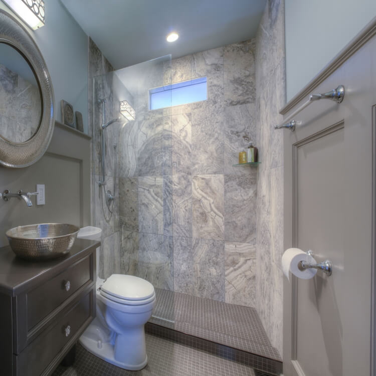 décoration sanitaires cabine douche marbre
