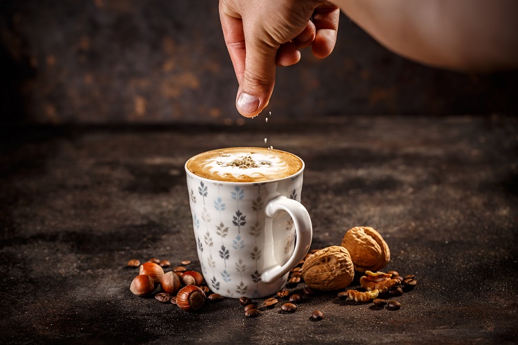 hazelnut walnut coffee latte noisettes recipe boisson chaude
